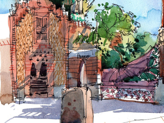 pavellons-guell-watercolor-prints-1