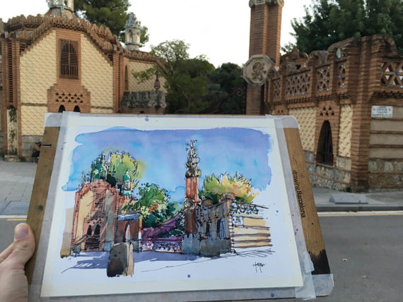 pavellons-guell-watercolor-prints-1