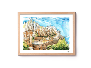 monestir-montserrat-watercolor-print