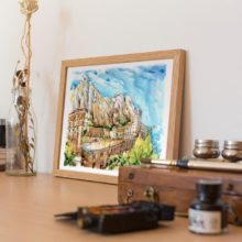 monestir-montserrat-watercolor-print