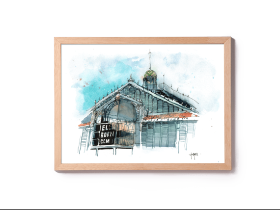 mercat-del-born-ccm-entrada-drawing-barcelona-original-watercolor-0
