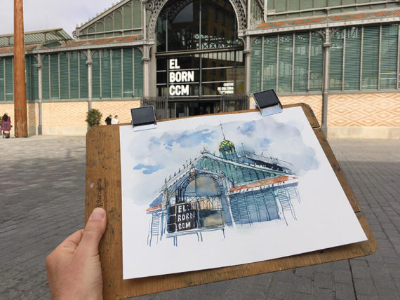 mercat-del-born-ccm-entrada-drawing-barcelona-original-watercolor-0 mercat-del-born-ccm-entrada-drawing-barcelona-original-watercolor-0