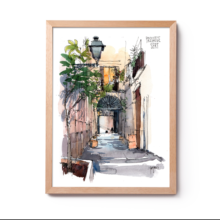 passatge-sert-watercolor-prints-barcelona