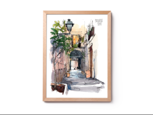 passatge-sert-watercolor-prints-barcelona