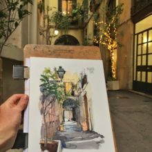 passatge-sert-watercolor-prints-barcelona passatge-sert-watercolor-prints-barcelona