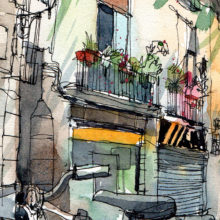 plaza-de-la-llana-bike-born-watercolor-original-and-prints