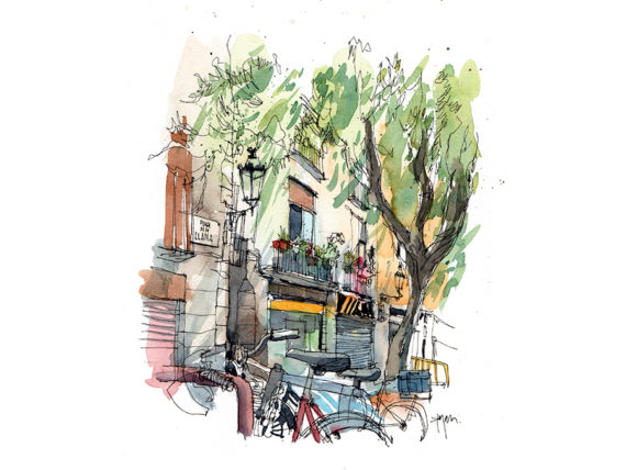 plaza-de-la-llana-bike-born-watercolor-original-and-prints