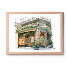 pastisseria-la-colmena-original-watercolor-print-drawing-barcelona pastisseria-la-colmena-original-watercolor-print-drawing-barcelona