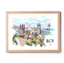 Miramar-original-watercolor-print-drawing-barcelona Miramar-original-watercolor-print-drawing-barcelona