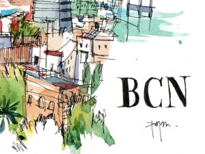 Miramar-original-watercolor-print-drawing-barcelona