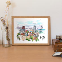 Miramar-original-watercolor-print-drawing-barcelona Miramar-original-watercolor-print-drawing-barcelona