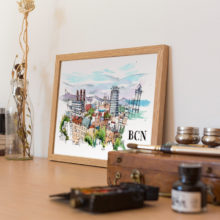 Miramar-original-watercolor-print-drawing-barcelona Miramar-original-watercolor-print-drawing-barcelona