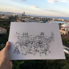 Miramar-original-watercolor-print-drawing-barcelona Miramar-original-watercolor-print-drawing-barcelona