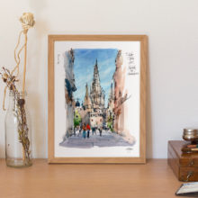 catedral-sant-jordi-original-watercolor-print-drawing-barcelona catedral-sant-jordi-original-watercolor-print-drawing-barcelona