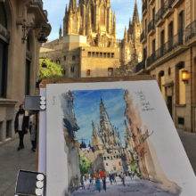 catedral-sant-jordi-original-watercolor-print-drawing-barcelona catedral-sant-jordi-original-watercolor-print-drawing-barcelona