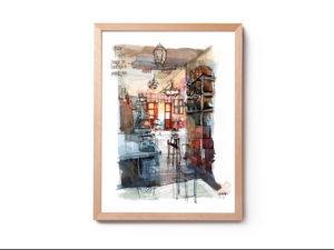 bar-raim-el-cubanito-original-watercolor-print-drawing-barcelona