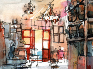 bar-raim-el-cubanito-original-watercolor-print-drawing-barcelona