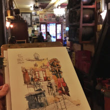 bar-raim-el-cubanito-original-watercolor-print-drawing-barcelona bar-raim-el-cubanito-original-watercolor-print-drawing-barcelona