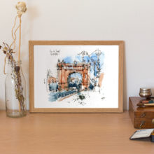 arc-de-triomf-original-watercolor-print-drawing-barcelona arc-de-triomf-original-watercolor-print-drawing-barcelona