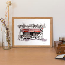 pl-kennedy-avinguda-tibidabo-original-watercolor-print