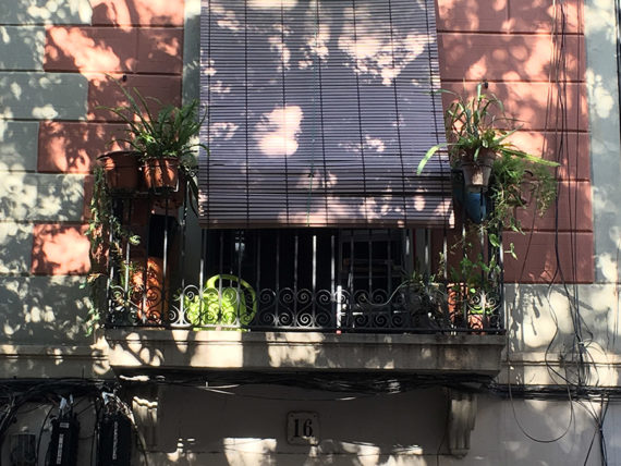 san-agusti-vell-balcony-born-original-watercolor-print-drawing-barcelona san-agusti-vell-balcony-born-original-watercolor-print-drawing-barcelona