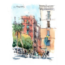 barceloneta-edifici-watercolor-@drawingbarcelona-4 barceloneta-edifici-watercolor-@drawingbarcelona-1