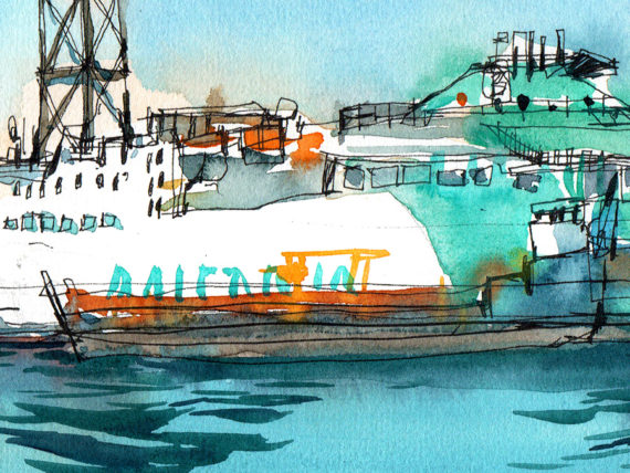 port-de-barcelona-balearia-@drawingbarcelona