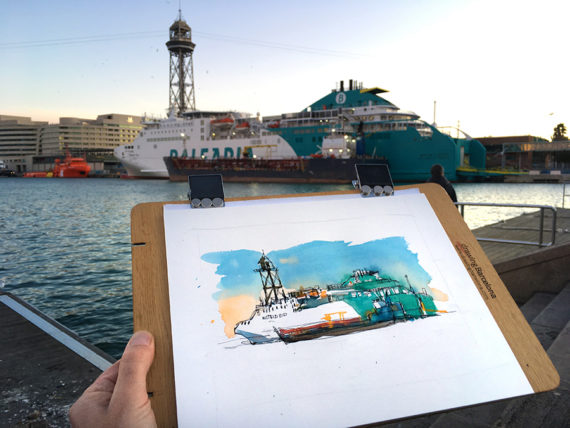 port-de-barcelona-balearia-@drawingbarcelona