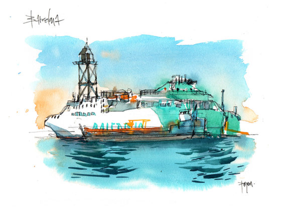 port-de-barcelona-balearia-@drawingbarcelona