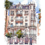 011 Casa Fuster Watercolour Barcelona Daniel Pagans
