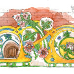 071 Palau de la Música Mosaic Watercolor Barcelona Daniel Pagans