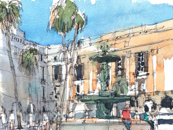 143 Plaça Reial Font Barcelona Print 143 Plaça Reial Font Barcelona Print